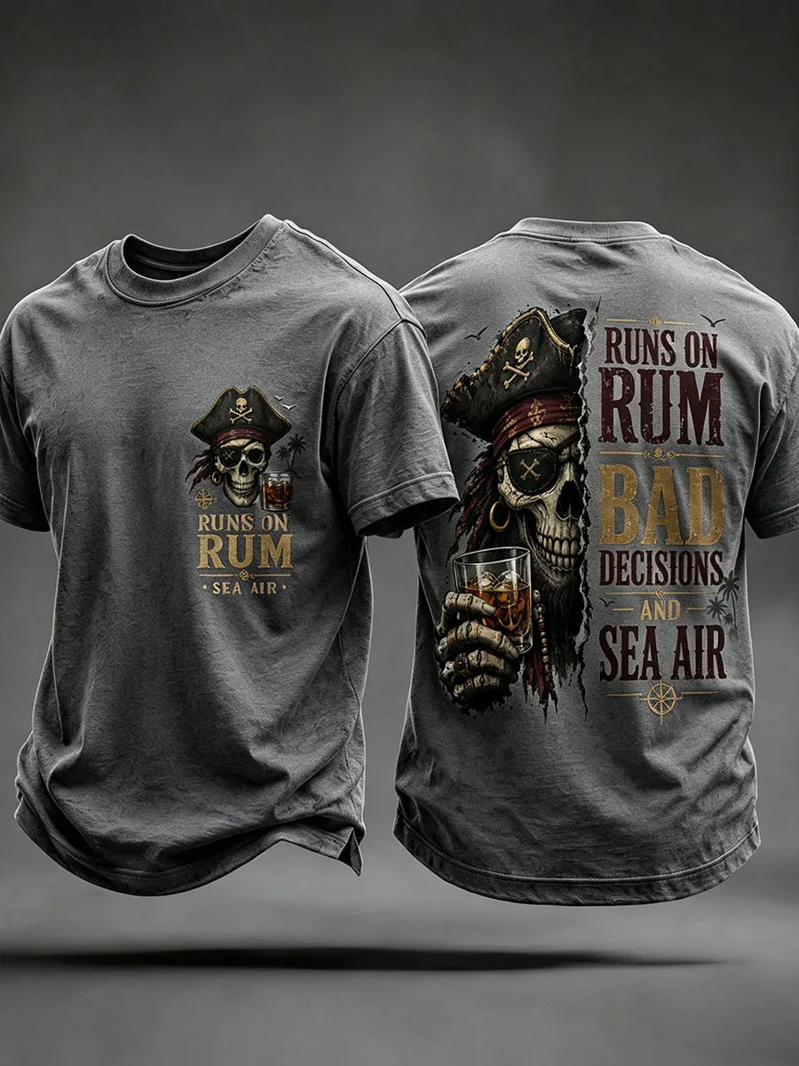 Men's 'Runs On Rum, Bad Decisions, And Sea Air' T-Shirts