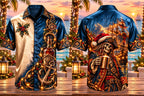 Men’s Christmas Pirate Skeleton Print Short-Sleeve Shirt