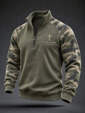 Men's Faith Cross Camo Art Sweatshirt