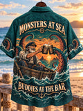 Monsters at Sea, Buddies at the Bar Octopus Sailor Funny Shirt