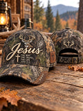 Jesus Christian Faith Deer Hunting Camo Baseball Cap