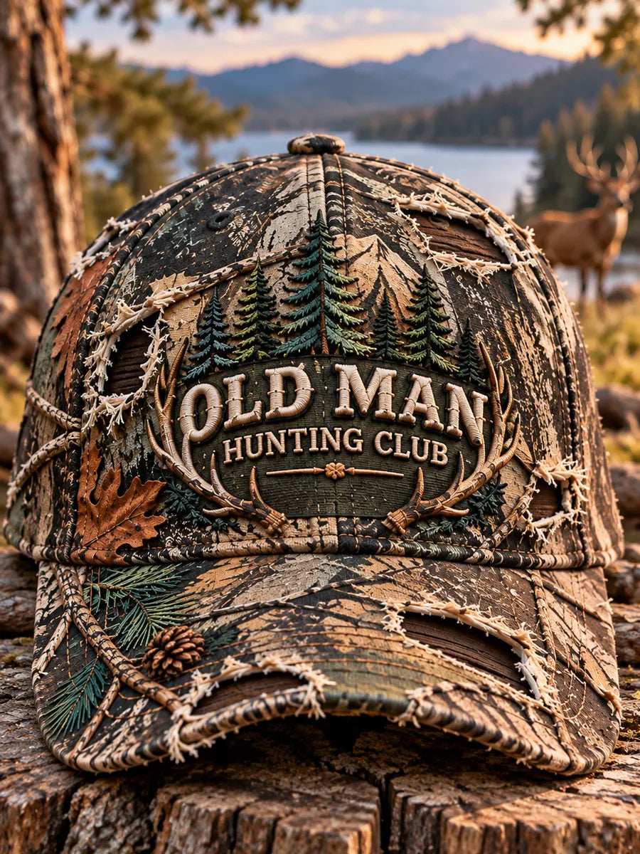 Vintage Hunting Culture Print Baseball Cap