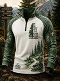 Men's Vintage Traditional Reindeer Pattern Western Sweatshirt