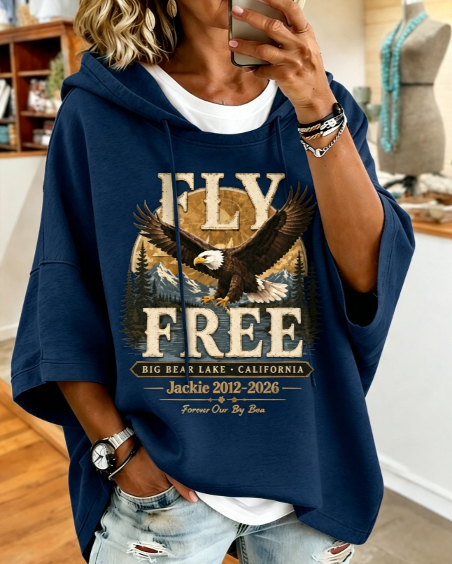 Women's Jackie The Eagle Printed Hoodie