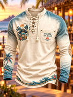 Men's Island Pirate at Ease Lace-Up Long Sleeve Shirt
