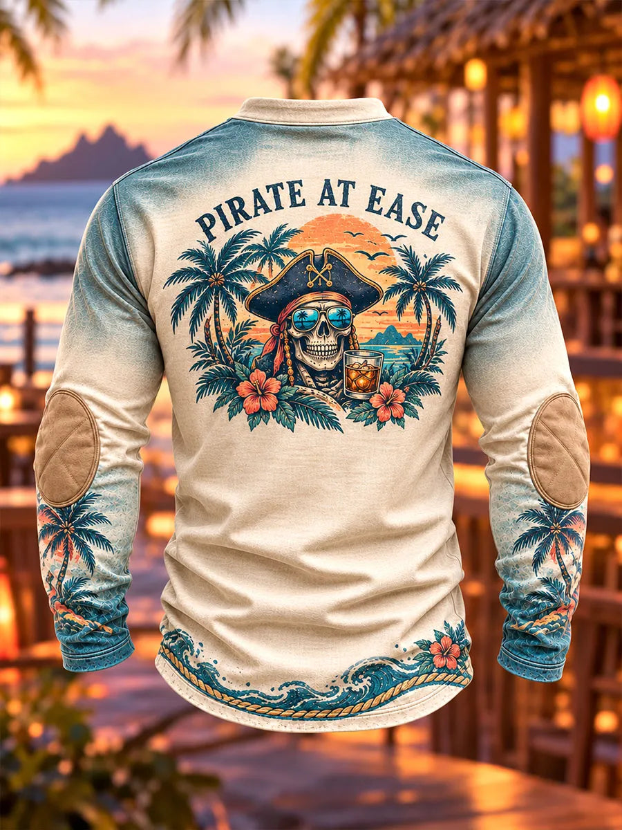 Men's Island Pirate at Ease Lace-Up Long Sleeve Shirt