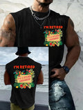 Men's I'm Retired It's 5 O'clock Everywhere Parrot Print Casual Vests