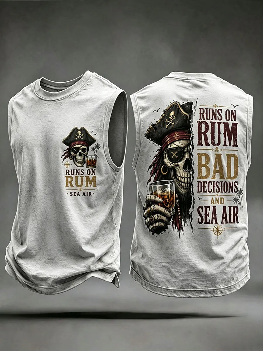 Men's 'Runs On Rum, Bad Decisions, And Sea Air' Vests