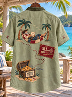 Off Duty Pirate Island Adventure Men's Vintage Shirt