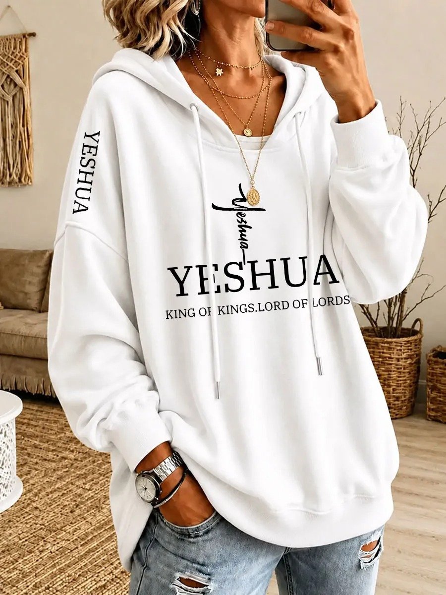 Women'S Faith-Print Hoodie