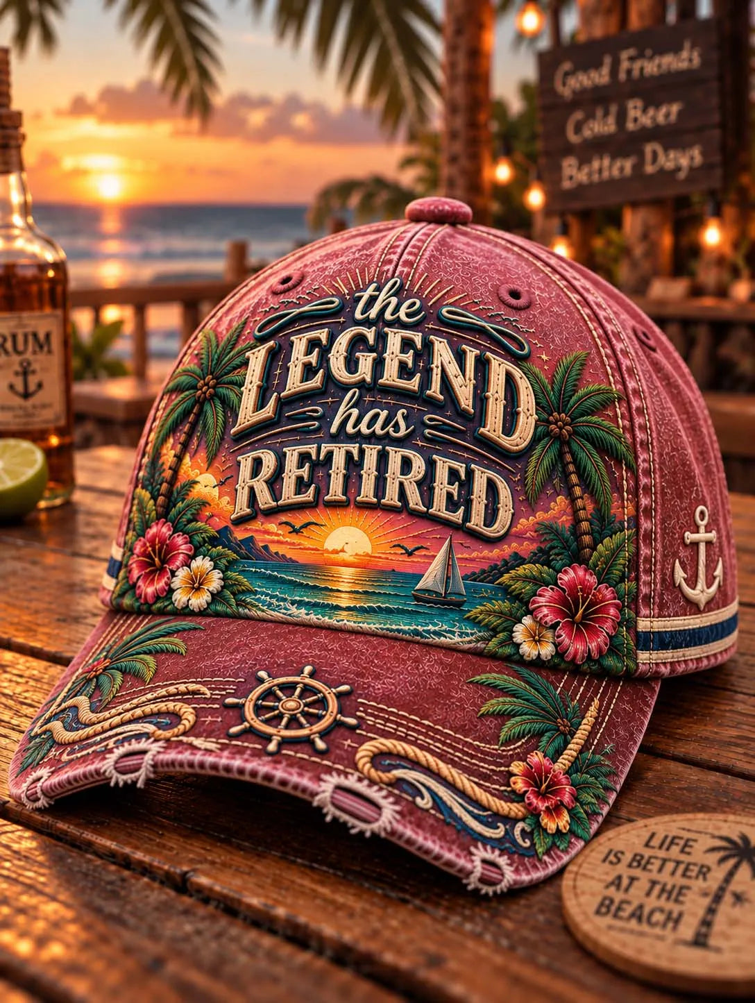 🌴 The Legend Has Retired Baseball Cap 🌺