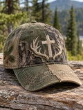 Retro Hunting Culture Faith Art Print Casual Baseball Cap