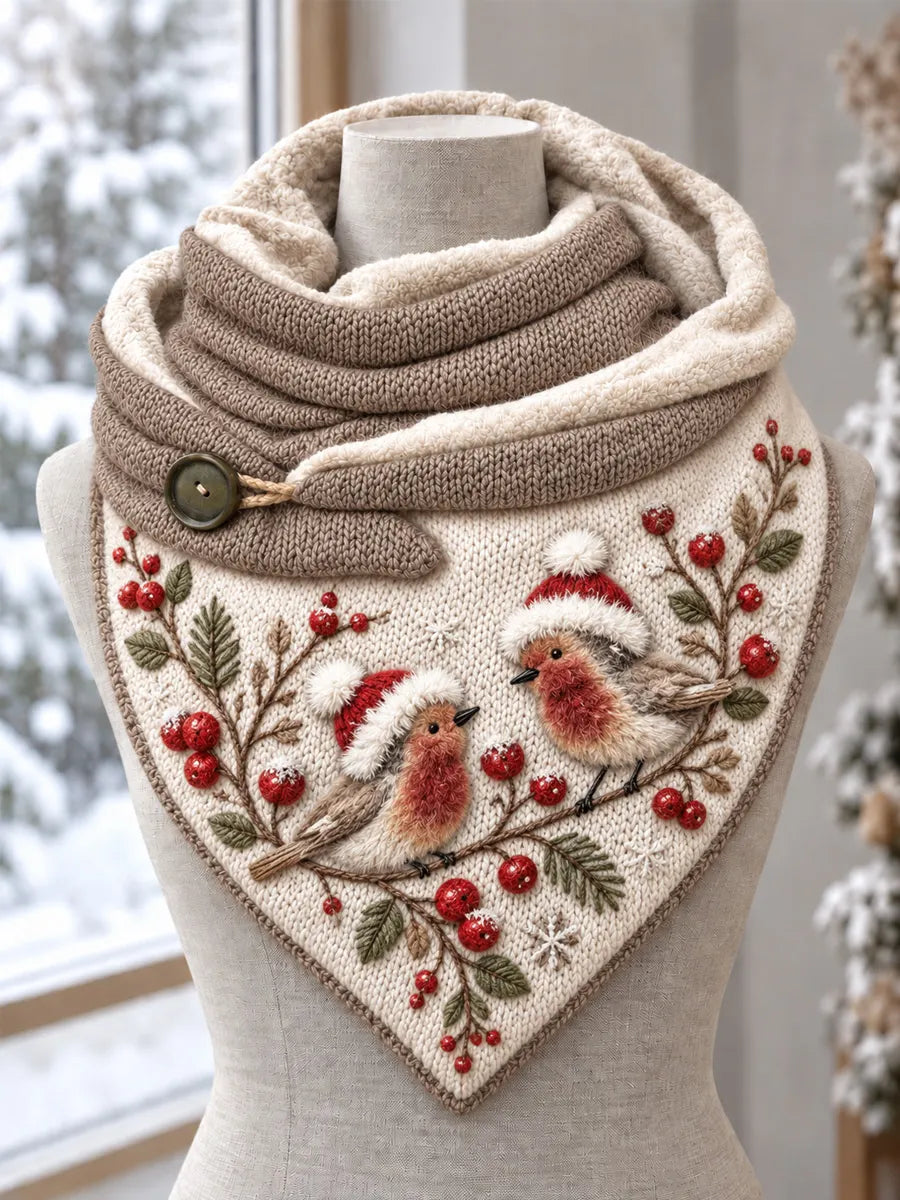 Women's Christmas Art Triangle Scarf – Versatile Everyday & Holiday Accessory