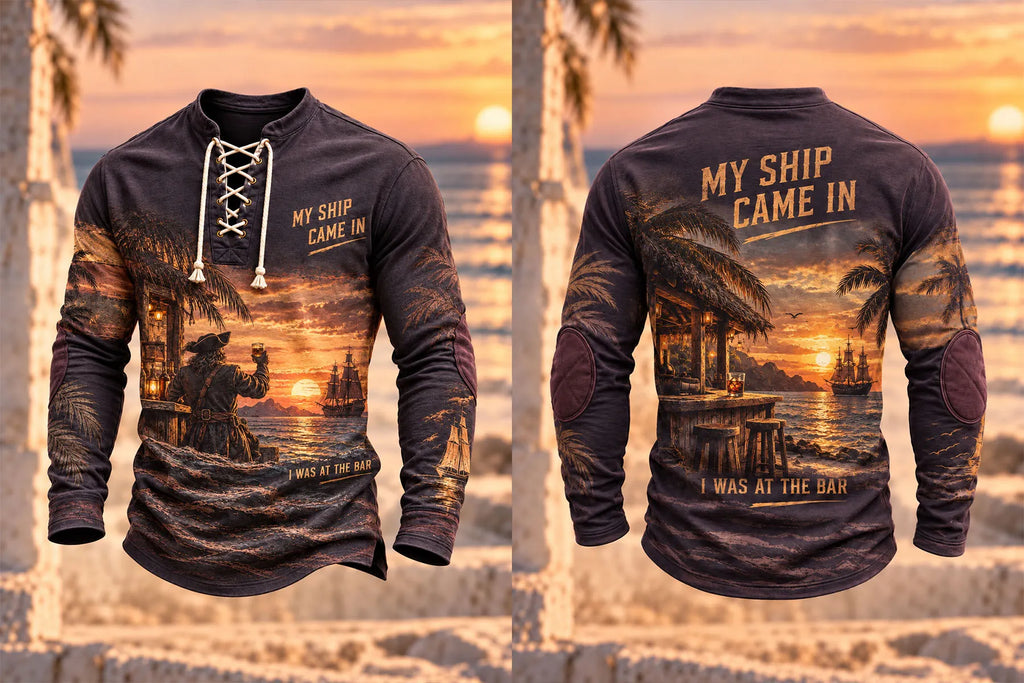 Harbor Tavern Pirate Lace-Up Long Sleeve Shirt