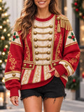 Women's Christmas Soldier Theme Art Print Sweatshirt