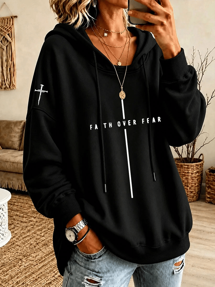 Women'S Faith-Print Hoodie