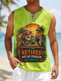 Retro Funny I'm Retired Not My Problem Anymore Print Tops Tank