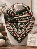 Women's Veteran Floral Triangle Scarf