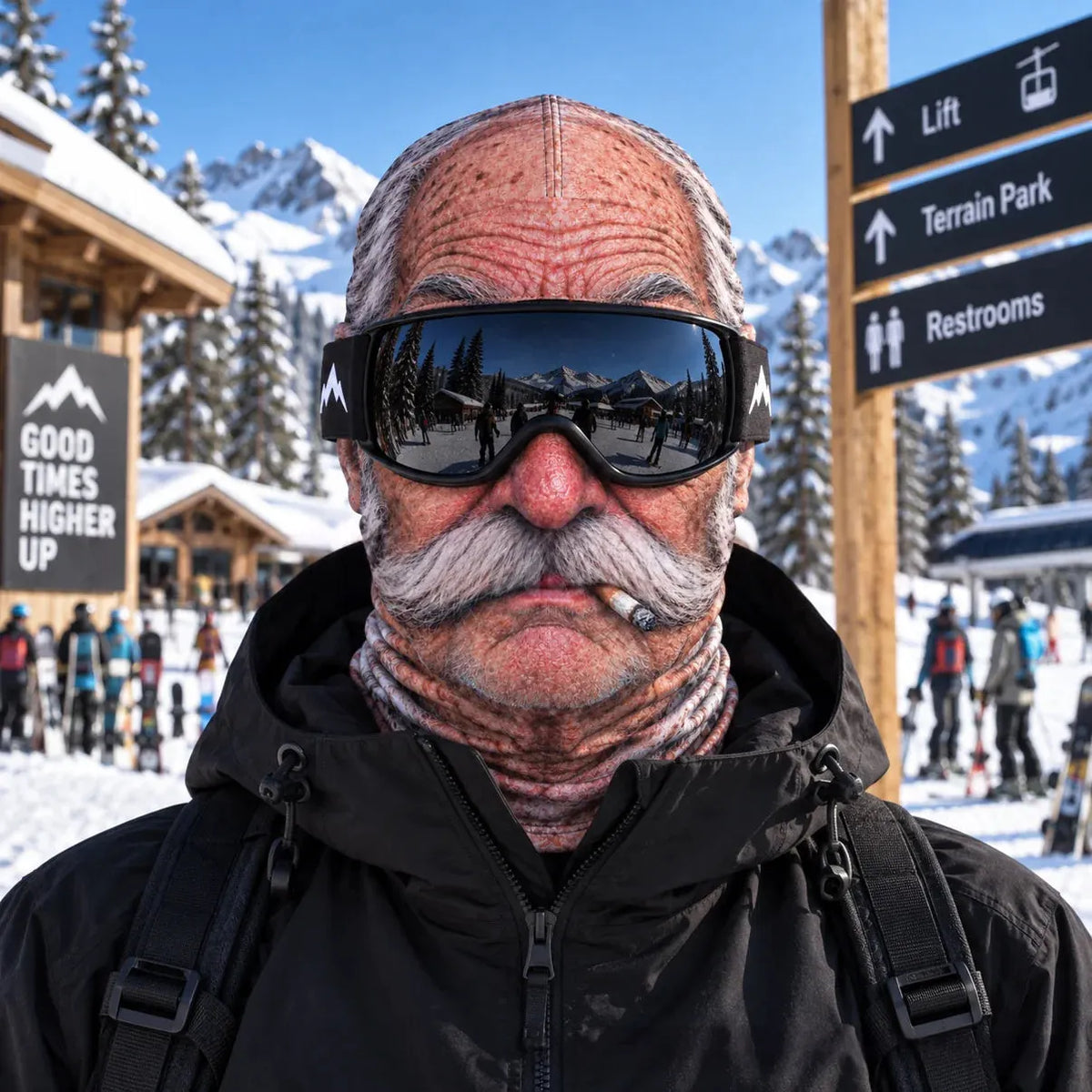 Funny Realistic Ski Face Mask