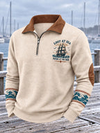 Men’s Vintage Pirate Nautical Quarter-Zip Sweatshirt
