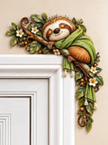 Cozy Sloth Art Door Frame Decor