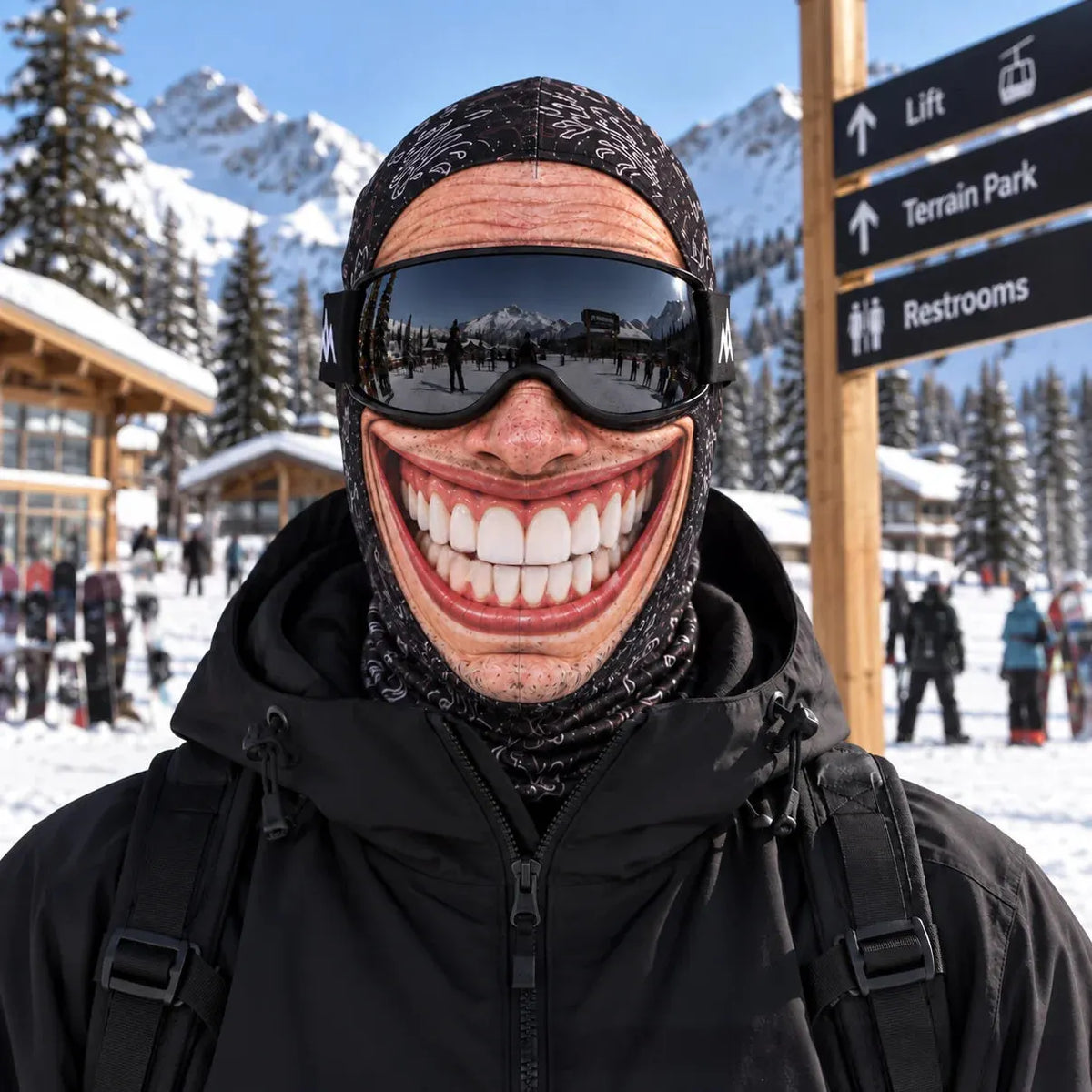 Funny Realistic Ski Face Mask