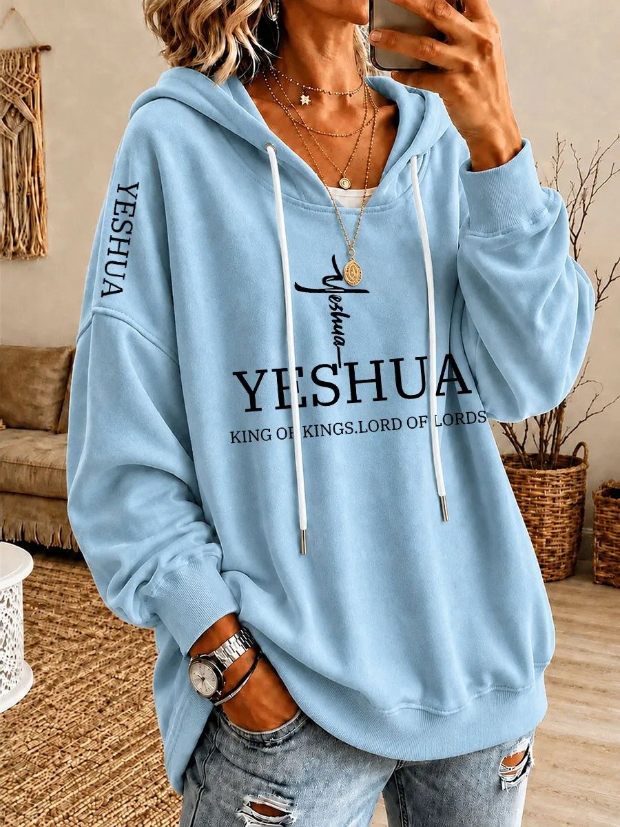 Women'S Faith-Print Hoodie