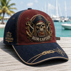 Vintage Pirate Skull Rum Captain Baseball Cap for Men