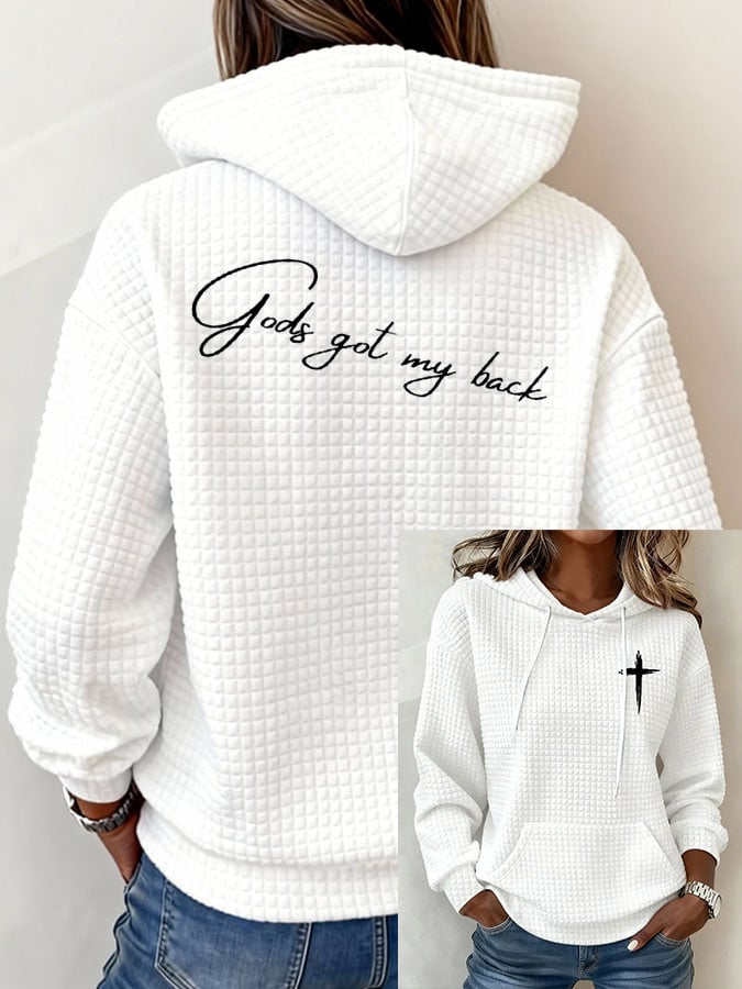 Women's God's Got My Back Print Hoodie