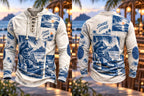 Men's Vintage Pirate Shore Leave Lace-Up Long Sleeve Shirt