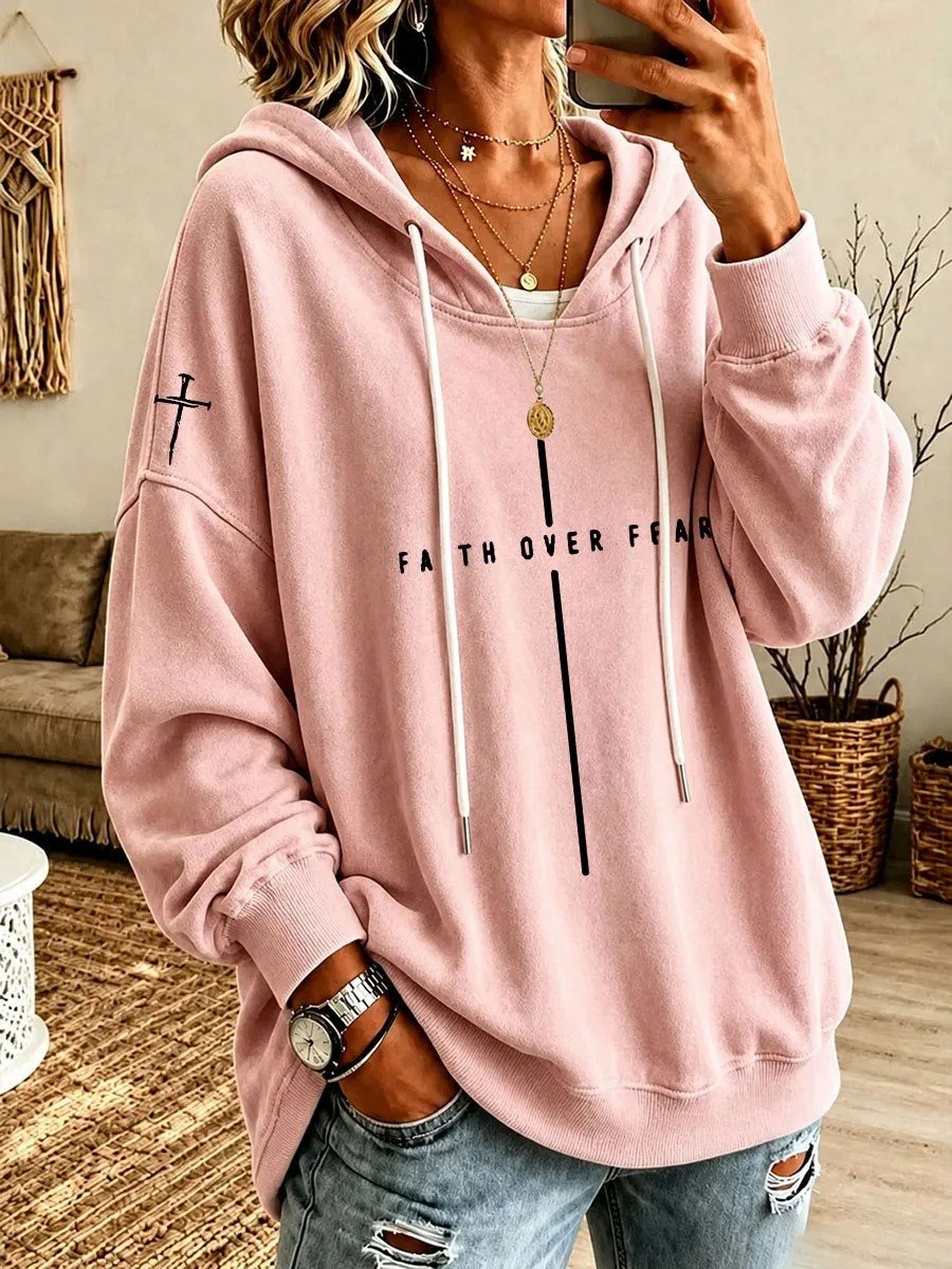 Women'S Faith-Print Hoodie