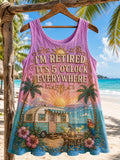 I’m Retired It’s 5 O’Clock Everywhere Beach Camper Women’s Tank Top