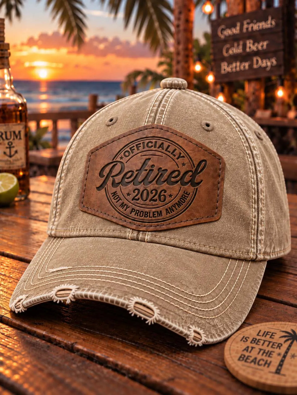 🤎 Officially Retired 2026 Not My Problem Anymore Cap 🌴