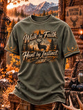 Walk by Faith Hunt by Instinct Deer T-Shirt