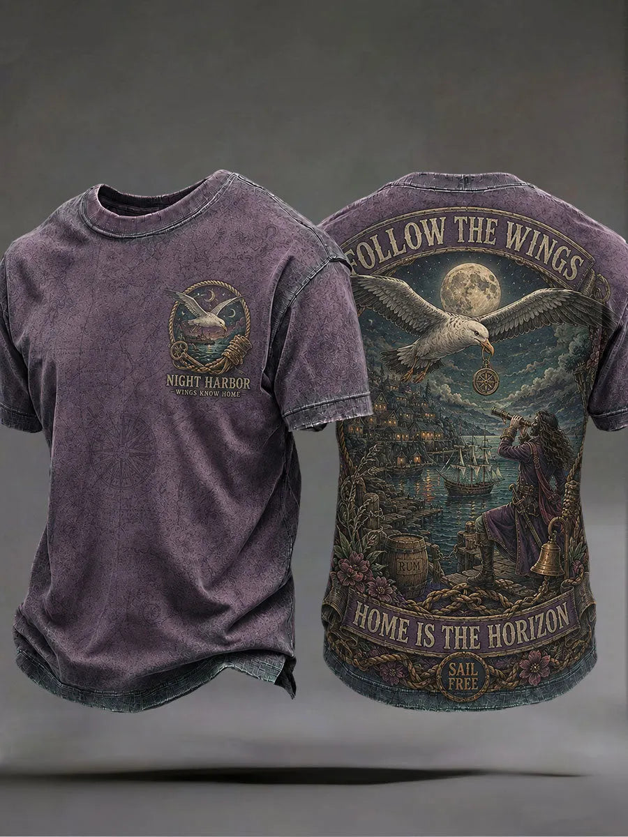 Men's "follow the wings home is the horizon" T-shirts