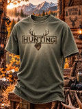 🎯 Hunting Season Antler Camo Logo T-Shirt