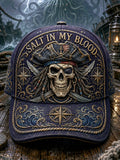 Retro “OLD SALT“ Captain Art Printed Baseball Cap