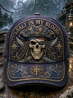 Retro “OLD SALT“ Captain Art Printed Baseball Cap