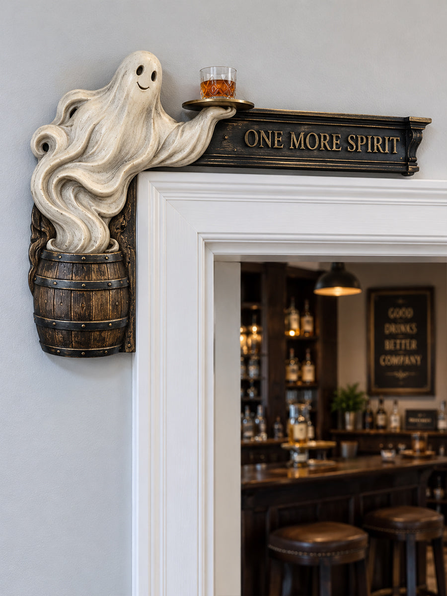 "One More Spirit" Spooky Ghost Door Frame Corner Decor