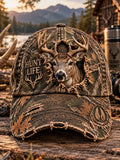 Retro Deer Hunting Print Casual Hat