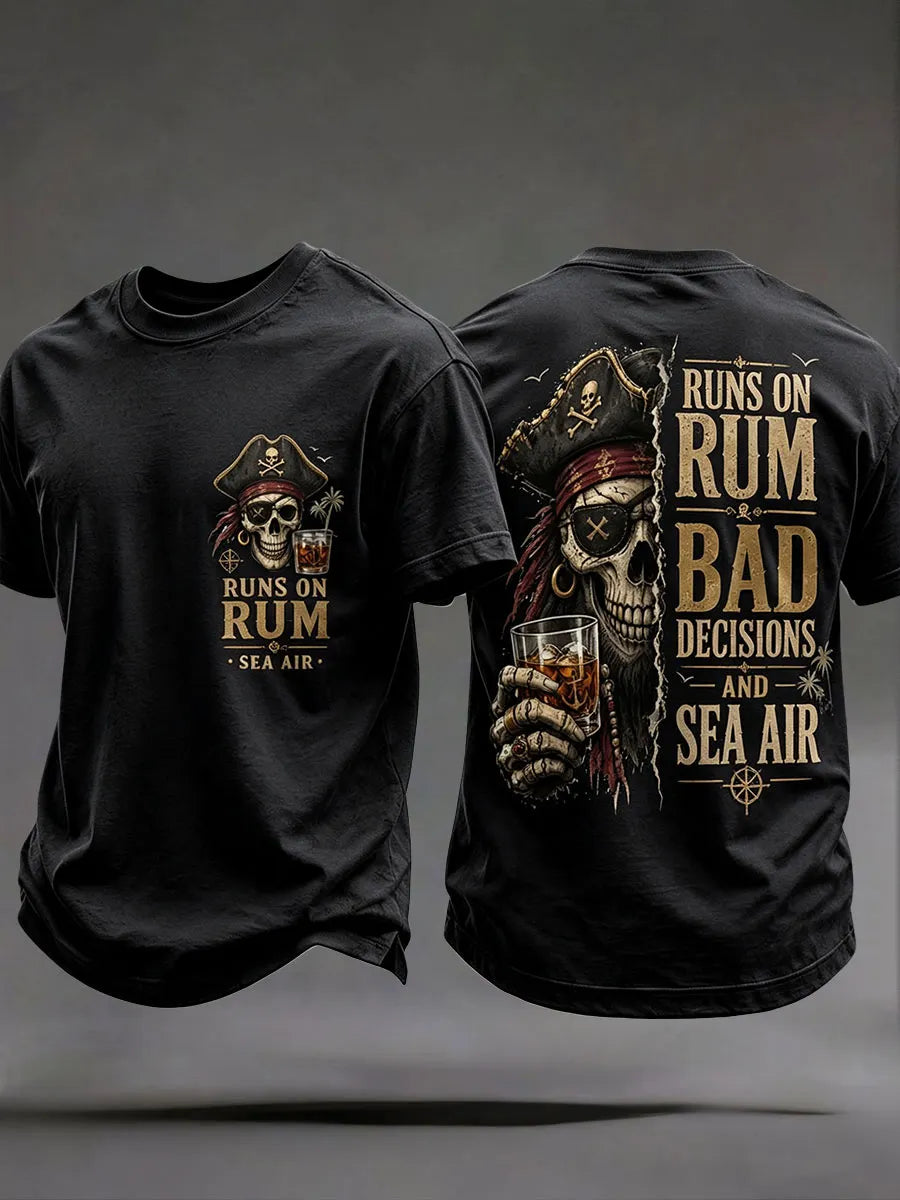 Men's 'Runs On Rum, Bad Decisions, And Sea Air' T-Shirts