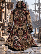 ☠️ Dead Men Still Drink Pirate Skeleton Hoodie Coat