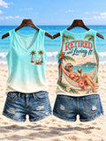 Women’s Retirement Beach Hammock V-Neck Tank Top