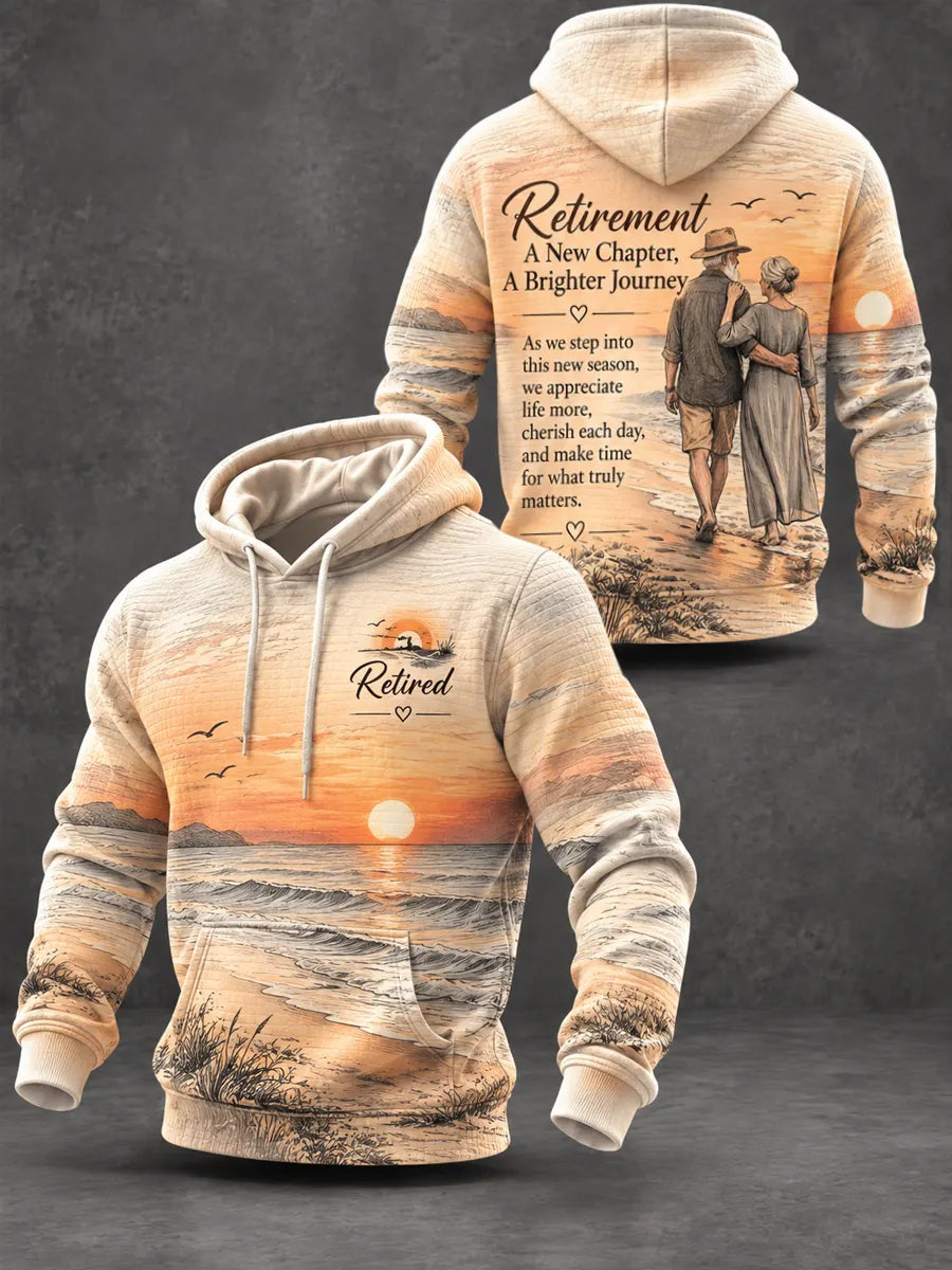 Unisex "Retired Old Couple" Graphic Hoodie