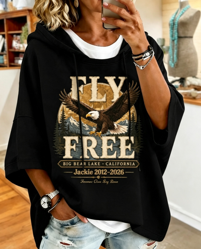 Women's Jackie The Eagle Printed Hoodie