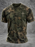 Men's Casual Printed Short-Sleeve Top