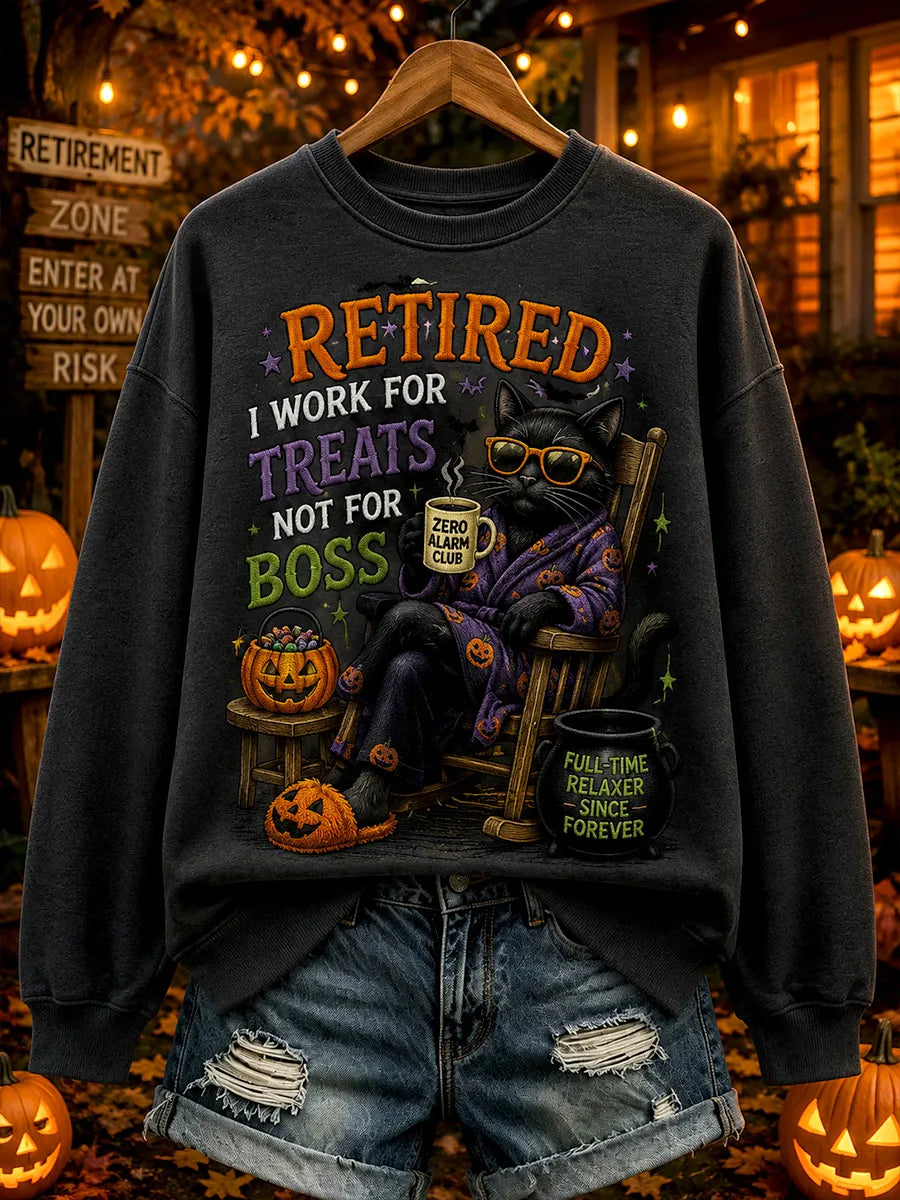 Retirement Life Halloween Art Print Casual Sweatshirt