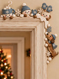 🐶 Cute Snowman, Cocoa & Dachshund Door Corner Topper 🧣