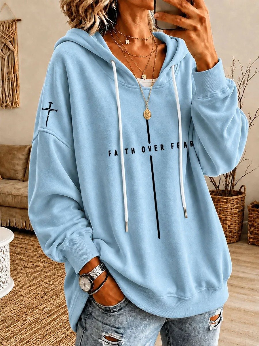 Women'S Faith-Print Hoodie