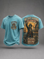 Men's Retro Pirate Fun Art Print Casual T-Shirt